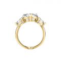 CHIARA FERRAGNI DIAMOND HEART RING YELLOW GOLD+WHITE CZ