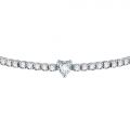 CHIARA FERRAGNI DIAMOND HEART BRACELET SILVER+WHITE CZ 175+15MM