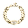 CHIARA FERRAGNI CHAIN BRACELET YELLOW GOLD PAVE WHITE CZ 165+30MM