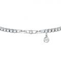 CHIARA FERRAGNI DIAMOND HEART BRACELET SILVER+WHITE/PINK CZ 175+15MM