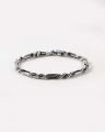 NOVE25 BRACCIALE CORDA 080 ALTERNATA IN ARGENTO