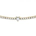 CHIARA FERRAGNI DIAMOND HEART BRACELET YELLOW GOLD+WHITE CZ 175+15MM