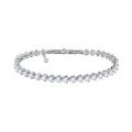 CHIARA FERRAGNI DIAMOND HEART BRACELET SILVER+WHITE HEART CZ 175+15MM