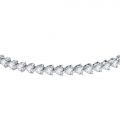 CHIARA FERRAGNI DIAMOND HEART BRACELET SILVER+WHITE HEART CZ 175+15MM