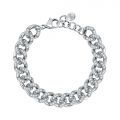 CHIARA FERRAGNI CHAIN BRACELET SILVER+FULL PAVE WHITE CZ 170+25MM