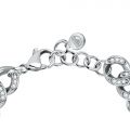 CHIARA FERRAGNI CHAIN BRACELET SILVER+FULL PAVE WHITE CZ 170+25MM