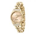 CHIARA FERRAGNI CHAIN CAPSULE 34MM 3H CHAMPAGNE DIAL BRACELET YELLOW GOLD