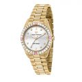 CHIARA FERRAGNI EVERYDAY 34MM 3H SILVER/WHITE DIAL BRACELET YELLOW GOLD