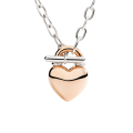 DoDo Collana Cuore Oro Rosa & Argento