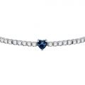 CHIARA FERRAGNI DIAMOND HEART BRACELET SILVER+BLUE CZ 175+15MM