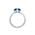 CHIARA FERRAGNI DIAMOND HEART RING SILVER+BLUE CZ+WHITE PP