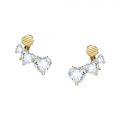 CHIARA FERRAGNI DIAMOND HEART  EARRINGS YELLOW GOLD+WHITE CZ 20*17.7MM