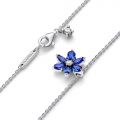 PANDORA Collana Pendente Herbarium Fiore Blu