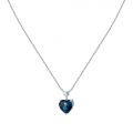 CHIARA FERRAGNI DIAMOND HEART  PENDANT  SILVER+WHITE/BLUE CZ 38+4CM