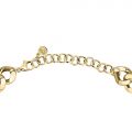 CHIARA FERRAGNI CHAIN NECKLACE YELLOW GOLD+SILVER/PAVE WHITE CZ 38+7CM