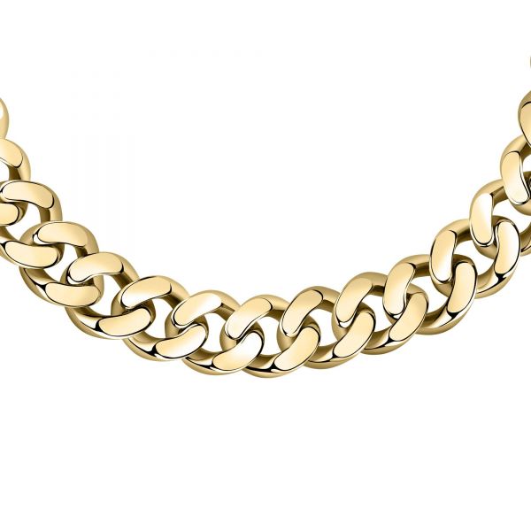 CHIARA FERRAGNI CHAIN NECKLACE YELLOW GOLD  40+5CM