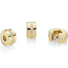 PANDORA PANDORA Shine clip with sunshine yellow and clear cubic zirconia