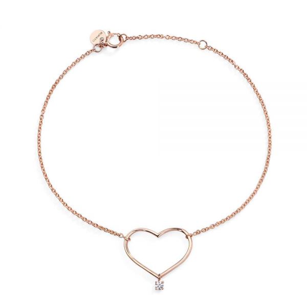 BURATO Bracciale Cuore Solitaire M