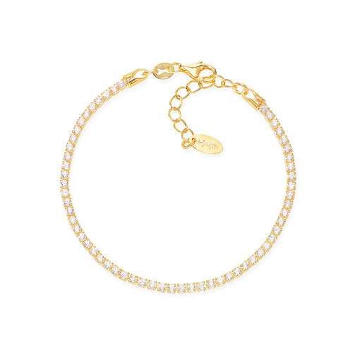 AMEN  Bracciale in AG925 e zirconi bianchi Oro (Lungh. 16+3cm)