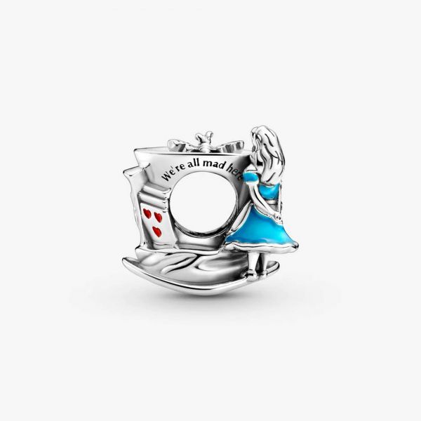 PANDORA Charm Disney Alice Capellaio Matto