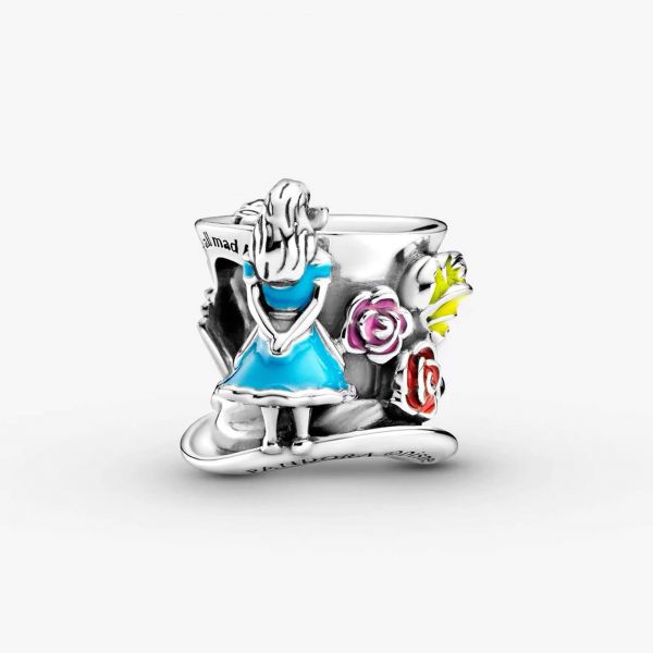 PANDORA Charm Disney Alice Capellaio Matto