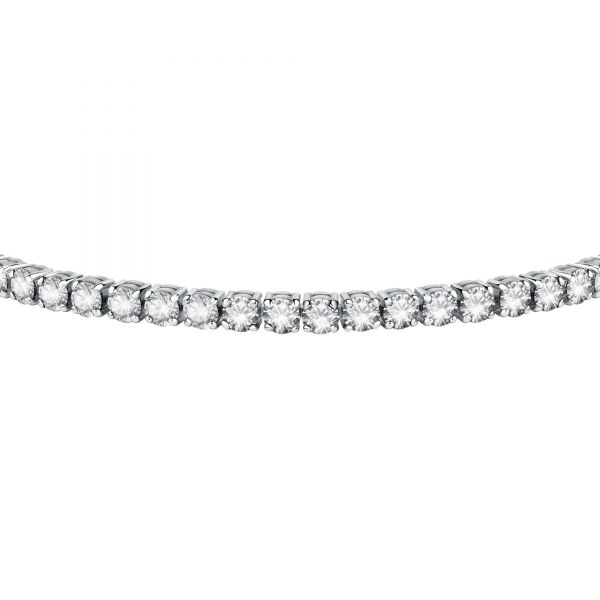 CHIARA FERRAGNI DIAMOND HEART BRACELET SILVER+WHITE ROUND CZ 175+15MM