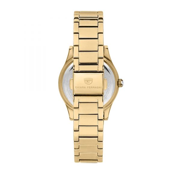 CHIARA FERRAGNI CONTEMPORARY 32MM 3H YELLOW GOLD DIAL BRACELET YELLOW GOLD