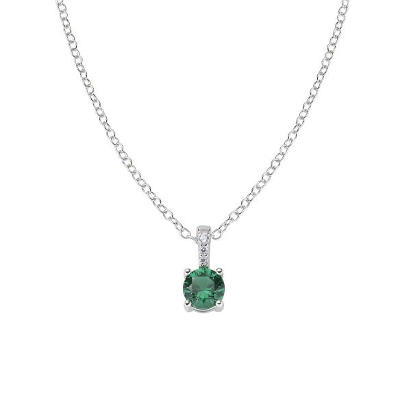 AMEN  Collana Punto Luce Zircone Verde