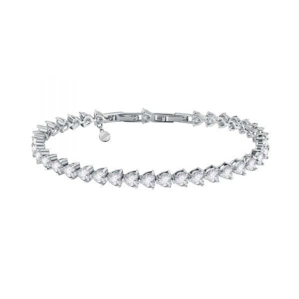 CHIARA FERRAGNI DIAMOND HEART BRACELET SILVER+WHITE HEART CZ 175+15MM