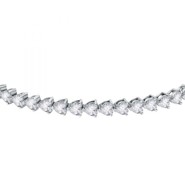 CHIARA FERRAGNI DIAMOND HEART BRACELET SILVER+WHITE HEART CZ 175+15MM