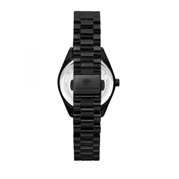 CHIARA FERRAGNI EVERYDAY 34MM 3H BLACK DIAL BRACELET BLACK