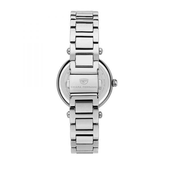 CHIARA FERRAGNI LADY LIKE 34MM 2H SILVER WHITE DIAL BRACELET STAINLESS STEEL