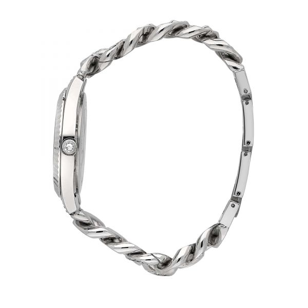 CHIARA FERRAGNI CHAIN CAPSULE 34MM 3H SILVER DIAL BRACELET STAINLESS STEEL