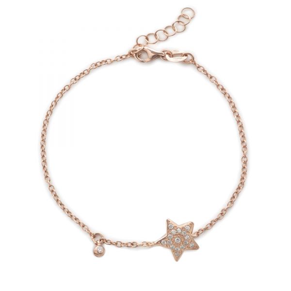 ALISEI Bracciale con Pendente Stella Bianco ag925 rosè