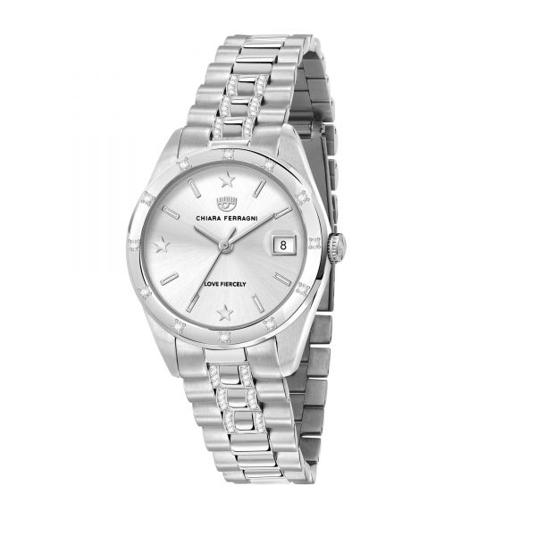 CHIARA FERRAGNI EVERYDAY 32MM 3H WHITE/SILVER DIAL BRACELET STAINLESS STEEL