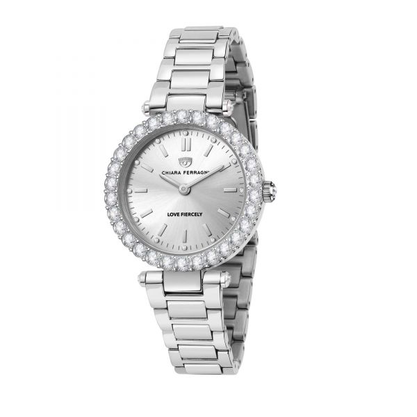 CHIARA FERRAGNI LADY LIKE 36MM 2H WHITE/SILVER DIAL BRACELET STAINLESS STEEL