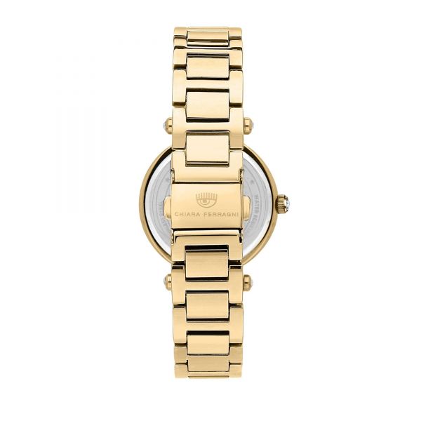 CHIARA FERRAGNI LADY LIKE 36MM 2H SILVER/WIHTE DIAL BRACELET YELLOW GOLD