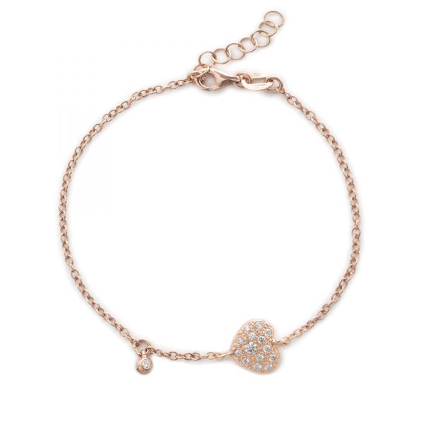 ALISEI Bracciale con Pendente Cuore Bianco ag925 rosè ALISEI