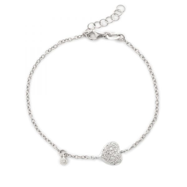 ALISEI Bracciale con Pendente Cuore Bianco ag925 ALISEI