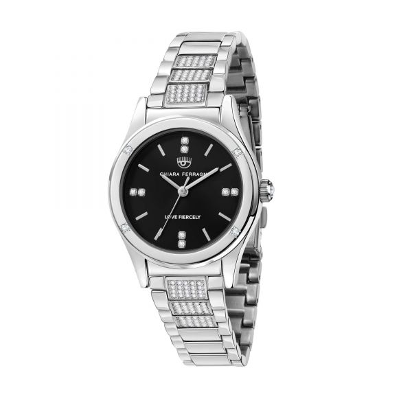 CHIARA FERRAGNI CONTEMPORARY 32MM 3H BLACK DIAL BRACELET STAINLESS STEEL